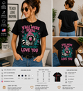 Y’all Were Feral But I Low Key Love You Funny Bubblegum Raccoon Teacher T-Shirt