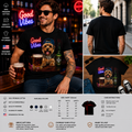 Good Vibes Yorkie Beer T-Shirt – Funny Drinking Dog Graphic Novelty Tee