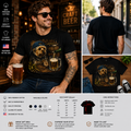 Vintage Yorkie Beer Lover T-Shirt – Funny Retro Dog Drinking Beer Graphic Tee