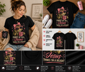 First of All Jesus Thinks I’m a Delight Frog Christian T-Shirt | Cute Pink Bow Faith-Based Coffee Lover Graphic Tee for Women