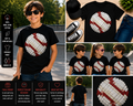 Baseball Brick Style T-Shirt Funny Sports Lover Graphic Tee Unisex Black Shirt