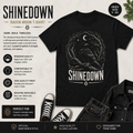 Shinedown Raven Moon Graphic T-Shirt – Gothic Rock Band Inspired Unisex Black Tee