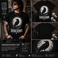 Shinedown Raven Moon Graphic T-Shirt – Gothic Rock Band Inspired Unisex Black Tee for Music Fans