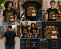 Black History Month Inspirational Books T-Shirt – African American Heritage Graphic Tee for Teachers & Readers