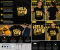 Field Day Blue Team #1 Foam Finger School Spirit T-Shirt