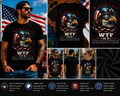 WTF Is A Kilometer? Funny Patriotic Eagle Pilot Helmet T-Shirt – American Freedom Humor Graphic Tee for Men & Women