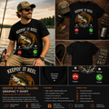 Keepin’ It Reel Fishing Graphic T-Shirt – Funny Bass Fishing Call Screen Tee for Anglers