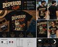 The Desperado Club Funny Cat Cocktail Vintage Graphic T-Shirt
