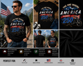 The One Where America Turns 250 Motorcycle Patriotic USA 250th Anniversary T-Shirt