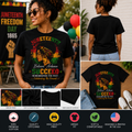 Juneteenth Believe Achieve Succeed T-Shirt – African American Pride Shirt, Remembering the Past Celebrating the Present Graphic Tee