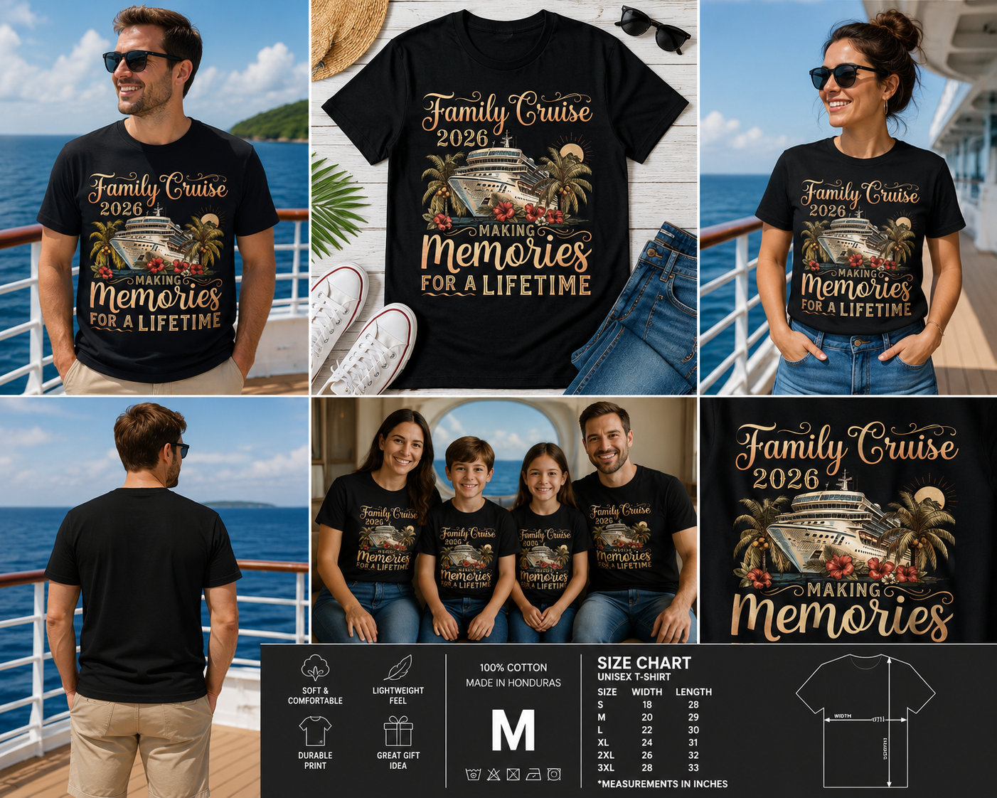 Family Cruise 2026 Making Memories For A Lifetime T-Shirt – Family Vacation Cruise Ship Tee