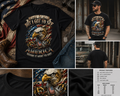Vintage American Eagle Patriotic T-Shirt, USA Flag Eagle Graphic Tee, Bold Freedom Streetwear Shirt for Men
